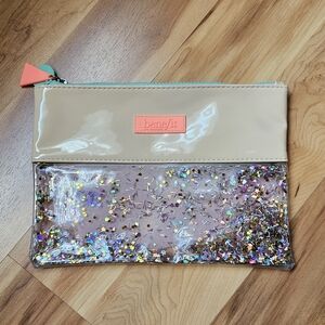 Benefit Nude & Glitter Cosmetics/ Makeup Pouch